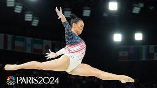 Suni Lee adds to gymnastics all-around score with beam routine | Paris Olympics | NBC Sports