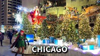 Chicago Christmas Lights Festival Parade  The Magnificent Mile On Saturday | November 23, 2024 | 4K