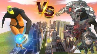 Naruto Beast Titan Rescue Colossal Titan from MechaGodzilla - ARBS