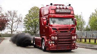 920HP DAVID A. GUATELLA TRANSPORT SCANIA R620 V8 VERY LOUD OPEN PIPE + GREEK TURBO SOUNDS [ONBOARD]