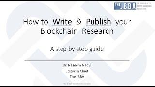 How to Write and Publish your Blockchain Research Paper