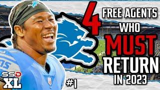 4 Free Agents who MUST RETURN for the Detroit Lions in 2023(LionsWire)