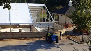 Losberger structure - installing roof panels