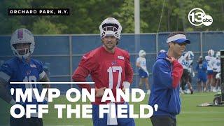 Josh Allen attends voluntary sessions ahead of wedding, earning teammates' praise