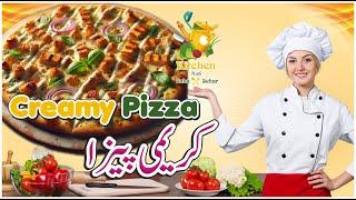 Homestyle Creamy Chicken Pizza Recipe By Kitchen With Saba Sehar