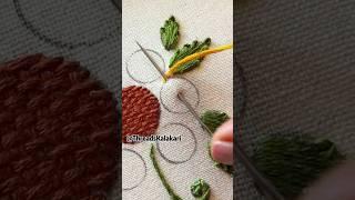 Stunning ‍️ Hand Embroidery Designs/Buttonhole stitch tutorial #shorts #embroidery