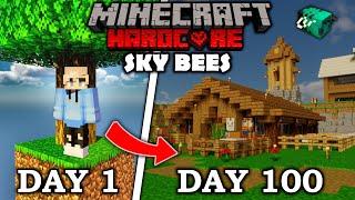 I Survived 100 Days in Sky Bees Hardcore Modded Minecraft