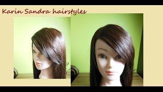 Haircut tutorial | Side Swept Bangs haircut | Long side Bangs haircut | Coupe longue frange côté