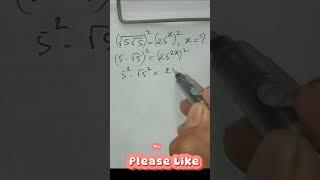 Exponential equation #exponential #maths #mathexam #sat #squareroot #tricks #mathstricks #tricks