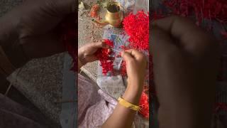 Easy method to tie flowers for god | string flowers closely |easy trick in flower tie |poomalai