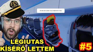 LEKÖTÖZTEM egy UTAST a GÉPEN! ‍️ | LÉGIUTAS-KÍSÉRŐ LETTEM - ️Cabin Crew Simulator 5. rész