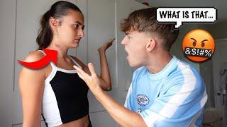 Hiding HICKEYS From My BOYFRIEND Prank *HE WAS PISSED*