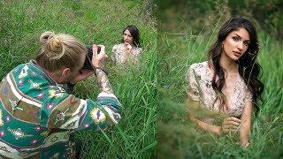 Natural Light Photoshoot in the Field, Behind The Scenes