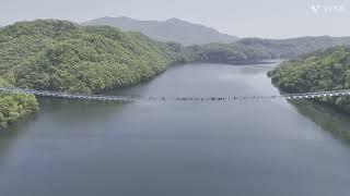 #초평호수# 출렁다리  #dji mini4pro #Chopyeong Lake Suspension Bridge in Jincheon-gun