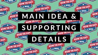 Main Idea and Supporting Details - Reading & Literacy Educational Video for Elementary Students