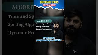 Important Topics For Algorithms #shorts #unacademy