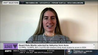 Kate Martin Interview After Being Selected By Golden State Valkyries At WNBA Expansion Draft