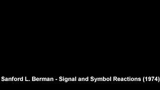 Sanford L. Berman - Signal and Symbol Reactions (1974)