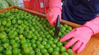 Crunchy！Pickled Plum Fruits and Smoothie, Crispy Green Plums / 脆脆脆梅Q梅製作, 梅子冰砂 - Taiwanese Food