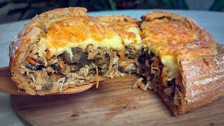 Julienne in bread - recipe | Julienne with mushrooms in bread from Tasty Food