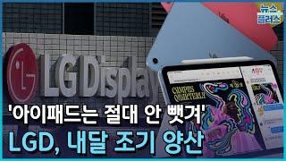 아이패드는 절대 안 뺏겨…LGD, 다음달 조기 양산/한국경제TV뉴스