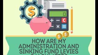 How Are My Body Corporate  Admin And Sinking Fund Levies Calculated?