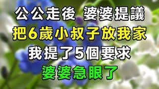 公公走後，婆婆要把6歲小叔子放我家，我提了5個要求，婆婆急眼了！#情感故事 #小說 #家庭 #婚姻 #情感 #愛情 #夫妻 #家庭倫理 #爽文 #婆媳 #婆媳矛盾