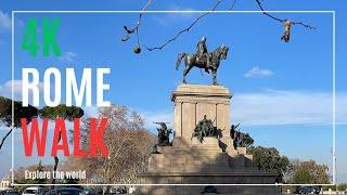 【4K】 Rome Walk - Porta San Pancrazio to Belvedere del Gianicolo, one of the best scenic viewpoints