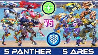 5 Panther vs 5 Ares | Who Wins? | CPC - DeathMatch Battle | Mech Arena