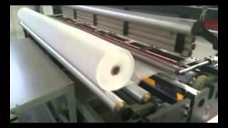 jumbo roll toilet paepr rewinder with automatic paper roll cutting machine