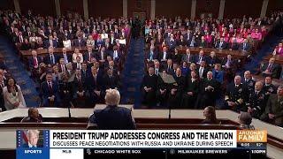 Trump addresses peace talks with Ukraine, Russia during speech to Congress