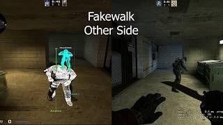 Aimware Desync Fakewalk side by side comparision