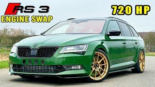 720HP SKODA SUPERB 2.5 TFSI // 315KMH REVIEW on AUTOBAHN