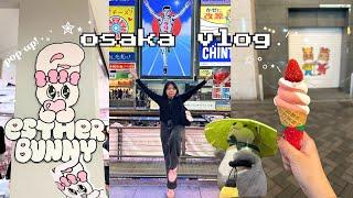 JAPAN VLOG⋅⭒ 48 hours in Osaka ⭒ esther bunny pop-up, ffxiv eorzea themed cafe, trinket shopping!