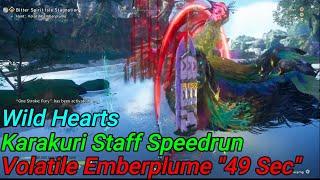 Wild Hearts Karakuri Staff Speedrun Hunt: Volatile Emberplume "49 Second" (Solo / Karakuri Staff)