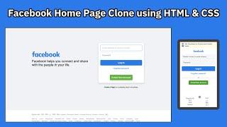 Facebook Clone Home Page using HTML & CSS | Responsive Design