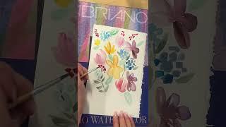 Watercolor flower time lapse ￼