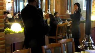 Zach Gilbert Showing Moves at a South Korean Restaurant