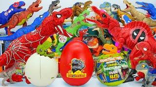 Jurassic World Unboxing Review | Dino Eggs Hatch, Collection Trex, Velociraptor , Spinosaurus | ASMR