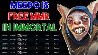 This is Why Meepo is Free MMR in Immortal Bracket 