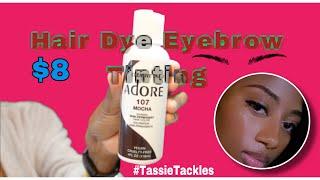 Challenges: #eyebrowtinting |#adorehairdye  $8 eyebrow tinting/Pass or Fail?/@funtasfit​