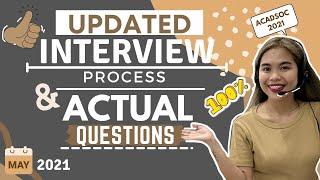 UPDATED Actual Interview Questions┃ACADSOC New Interview Process┃MAY 2021