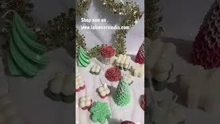 These Christmas decorations are actually soywax!  #candles #handpouredcandles #scentedcandle