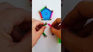 Learn Shapes With Magnetic Sticks | Pentagon & Rhombus #funlearning #learnshapes