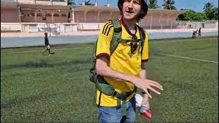 Jonny Blair On The Pitch At National Football Stadium - Sao Tome I Principe - April 2024