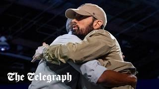 Barack Obama raps Eminem's 'Lose Yourself' after rapper backs Harris at rally in Detroit, Michigan