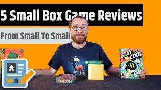 5 Small Box Game Reviews - Coloretto, Stay Cool, K3, Food Fighter & Captain Carcass