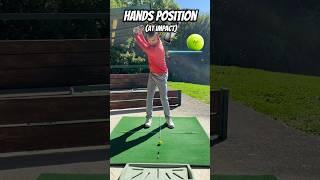 Hands position at IMPACT #golf #golfswing #golftips #golfer #golfadvice #golfcoaching #golfpro