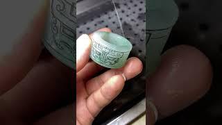 翡翠吊墜丨仿古扳指～ #翡翠#jade#翡翠吊墜#翡翠掛件 ​​​#翡翠雕刻