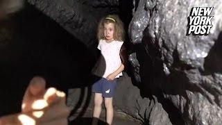 Bros exploring a cave discover lost little girl hiding in the darkness